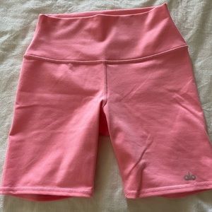 Alo yoga pink bike short size Small
